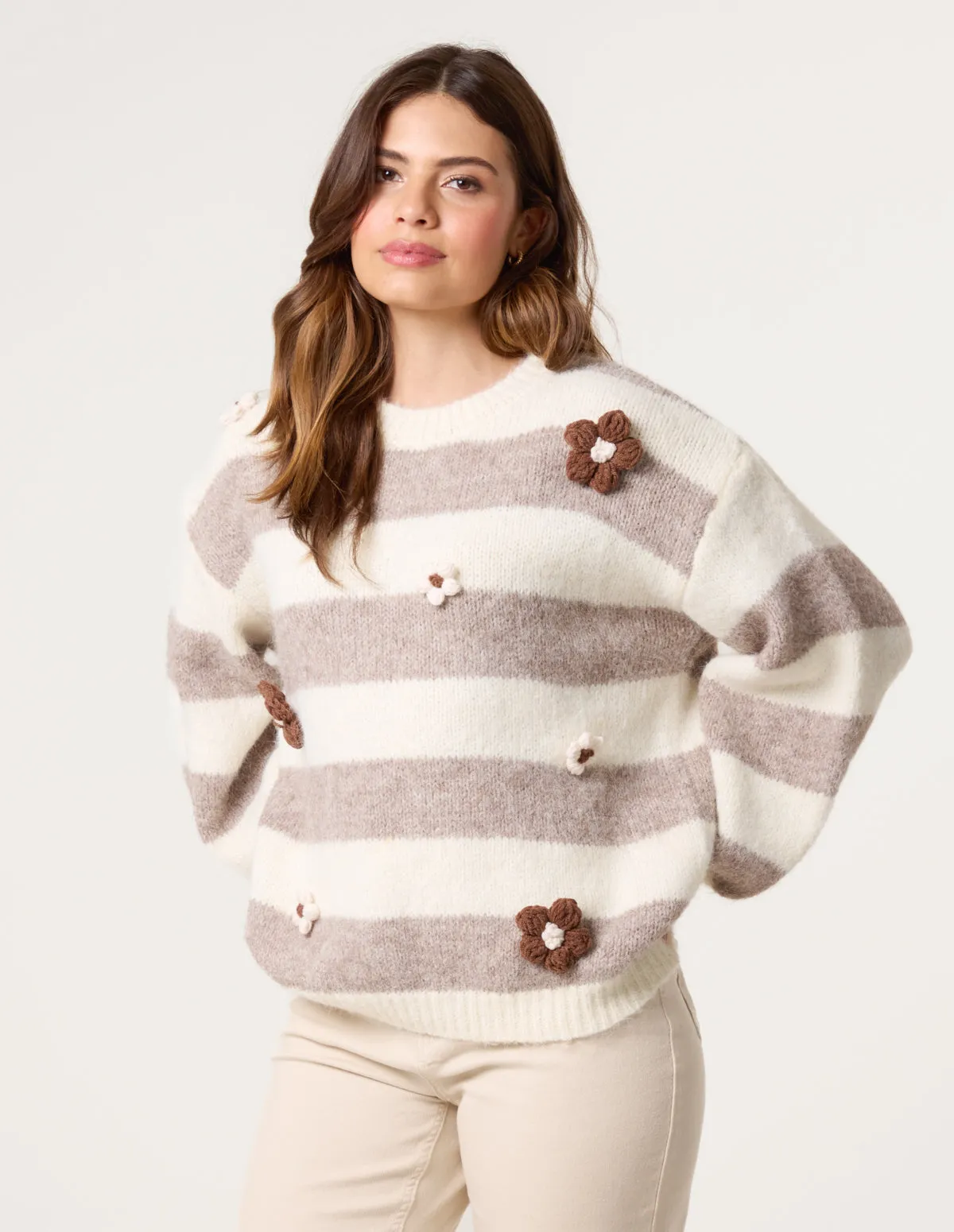 Stripe 3D Floral Jumper sold by Blue Vanilla product image thumbnail 2