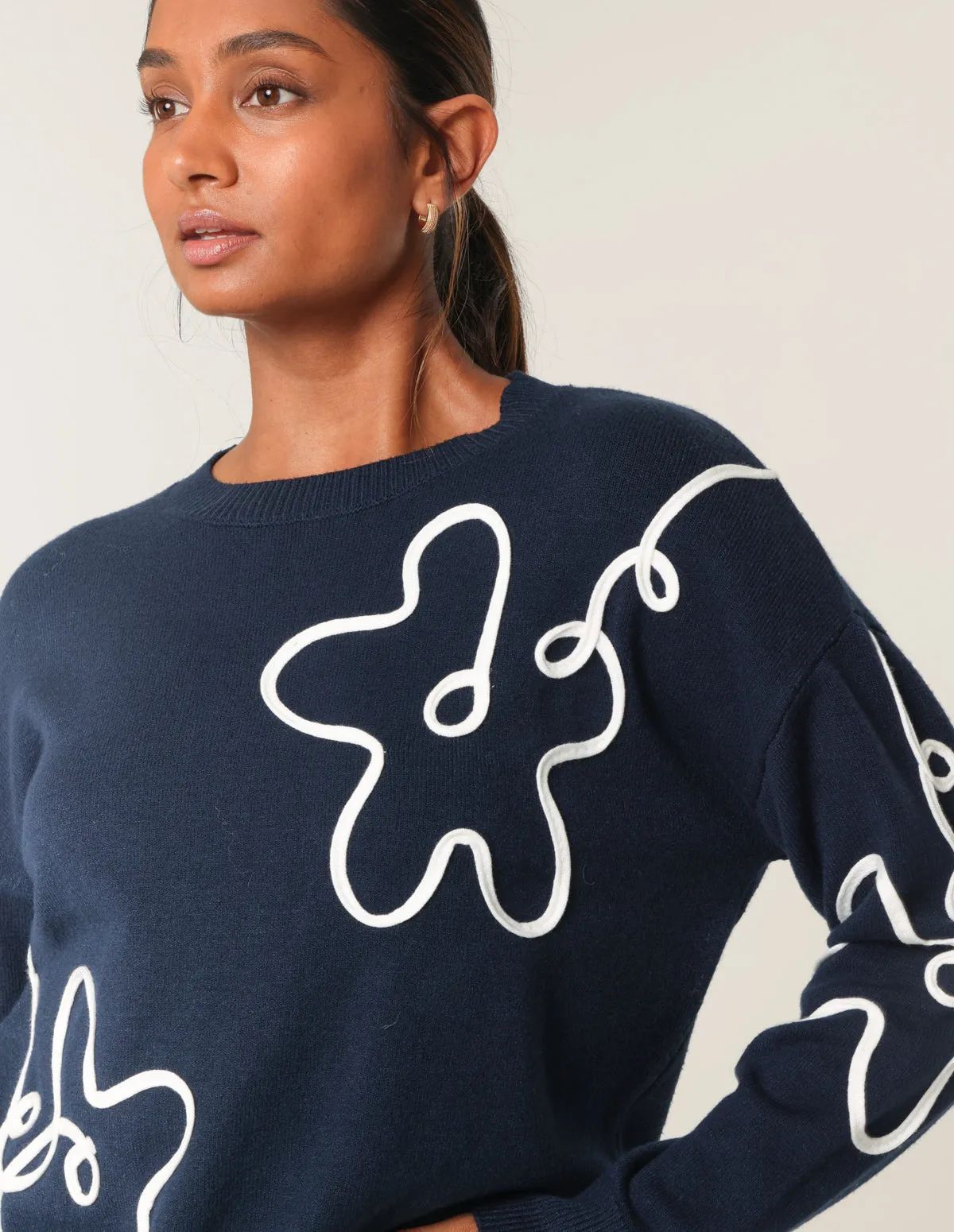 Floral Pattern Sweater sold by Blue Vanilla product image thumbnail 4