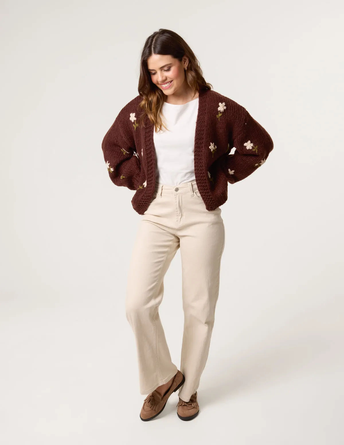 Flower Embroidery Detailed Cardigan sold by Blue Vanilla product image thumbnail 3