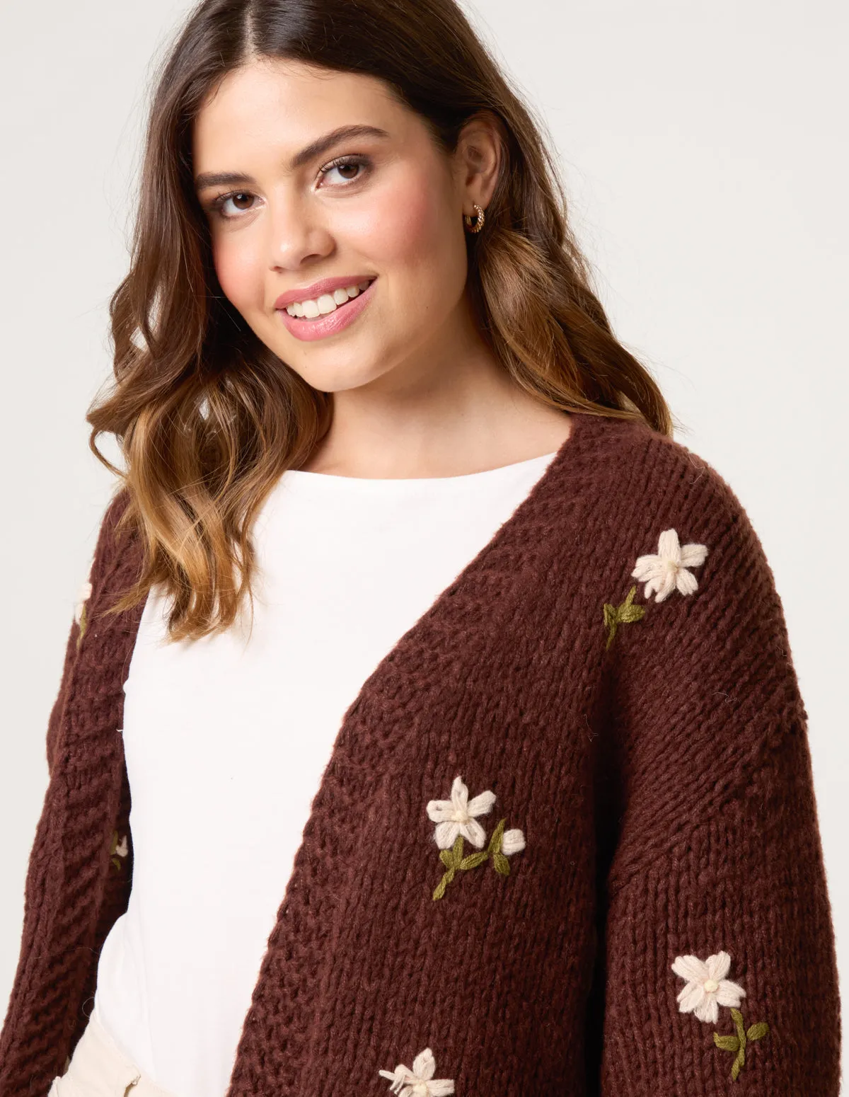 Flower Embroidery Detailed Cardigan sold by Blue Vanilla product image thumbnail 2