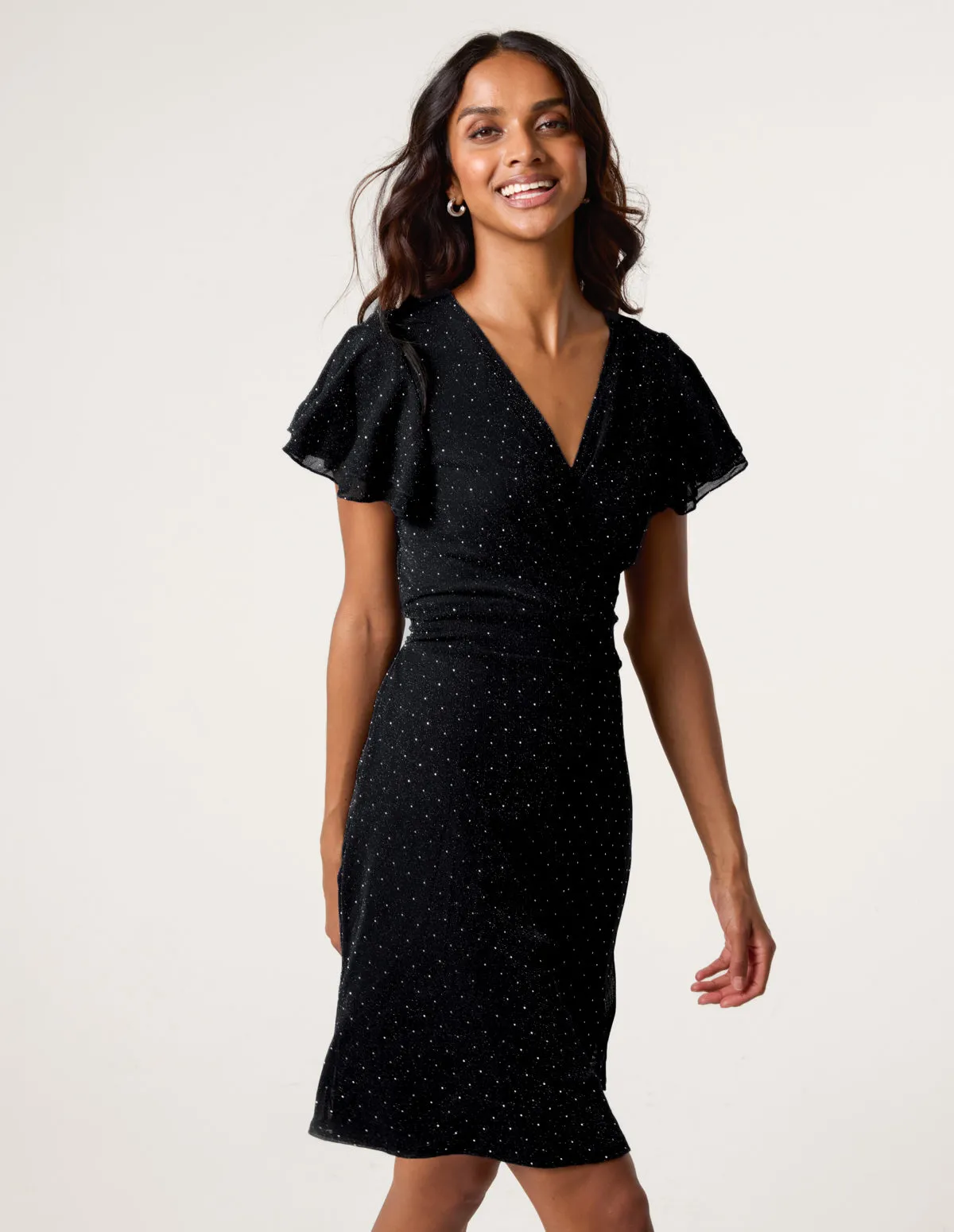 Rhinestone Diamante Wrap Dress sold by Blue Vanilla