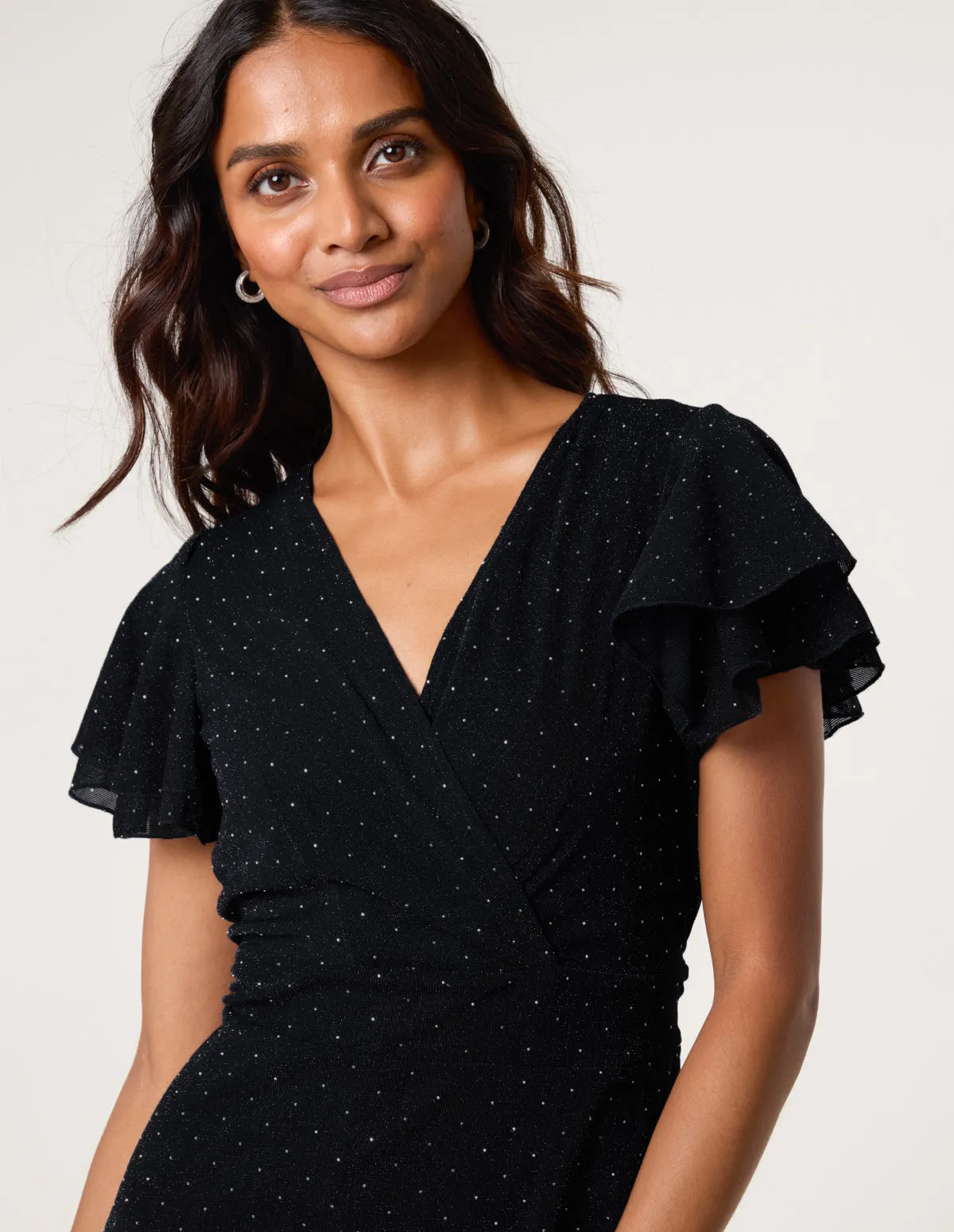 Rhinestone Diamante Wrap Dress sold by Blue Vanilla product image thumbnail 4