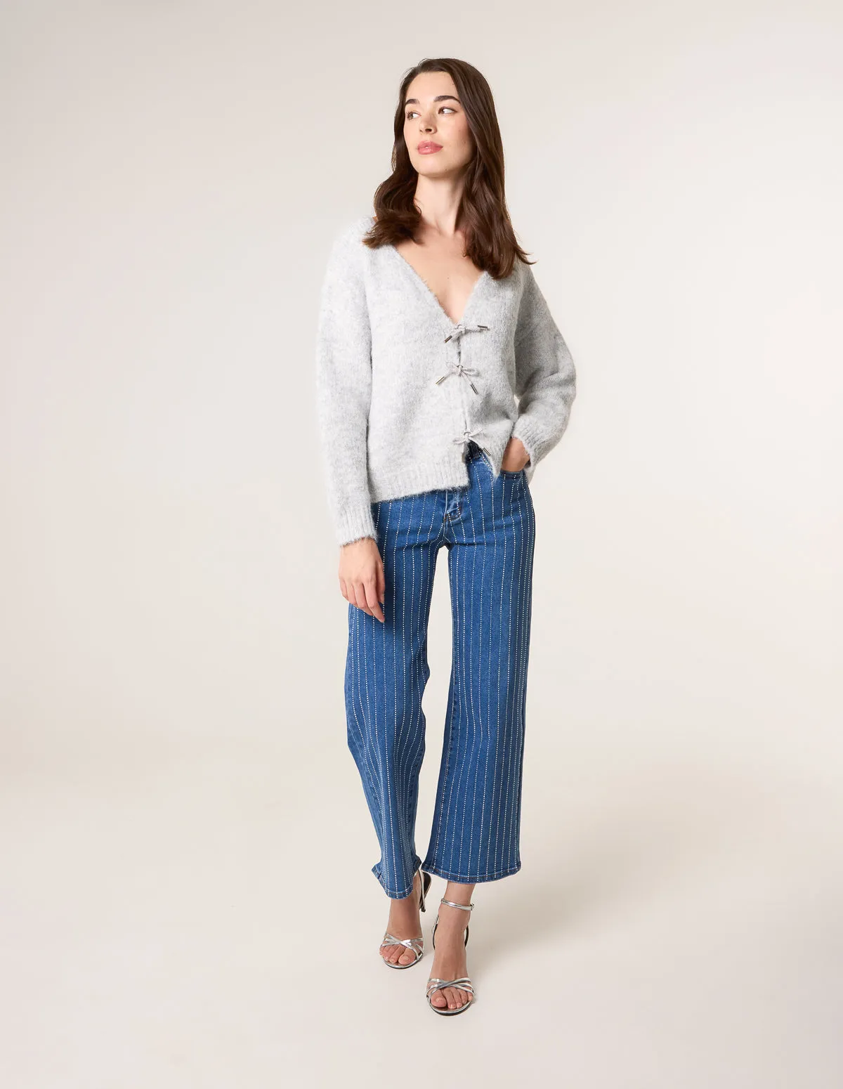 Vertical Stripe Diamante Jeans sold by Blue Vanilla
