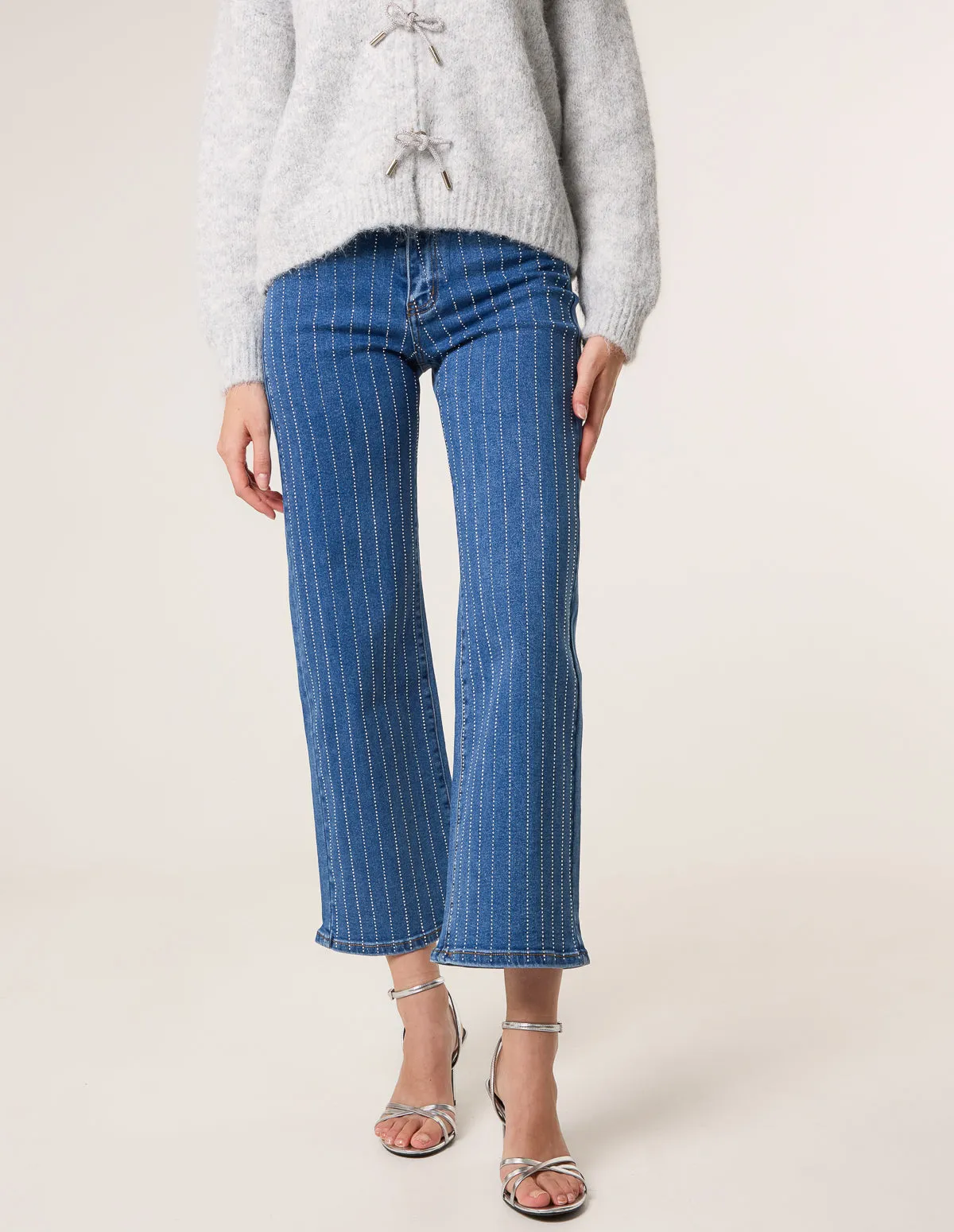 Vertical Stripe Diamante Jeans sold by Blue Vanilla product image thumbnail 4