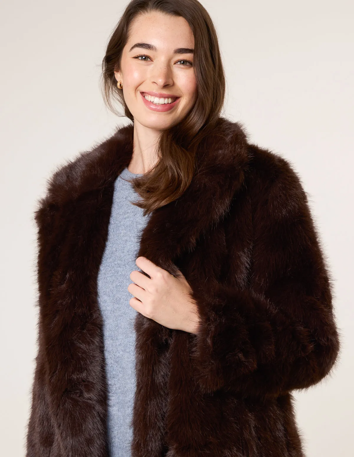 Long Fluffy Coat sold by Blue Vanilla product image thumbnail 3