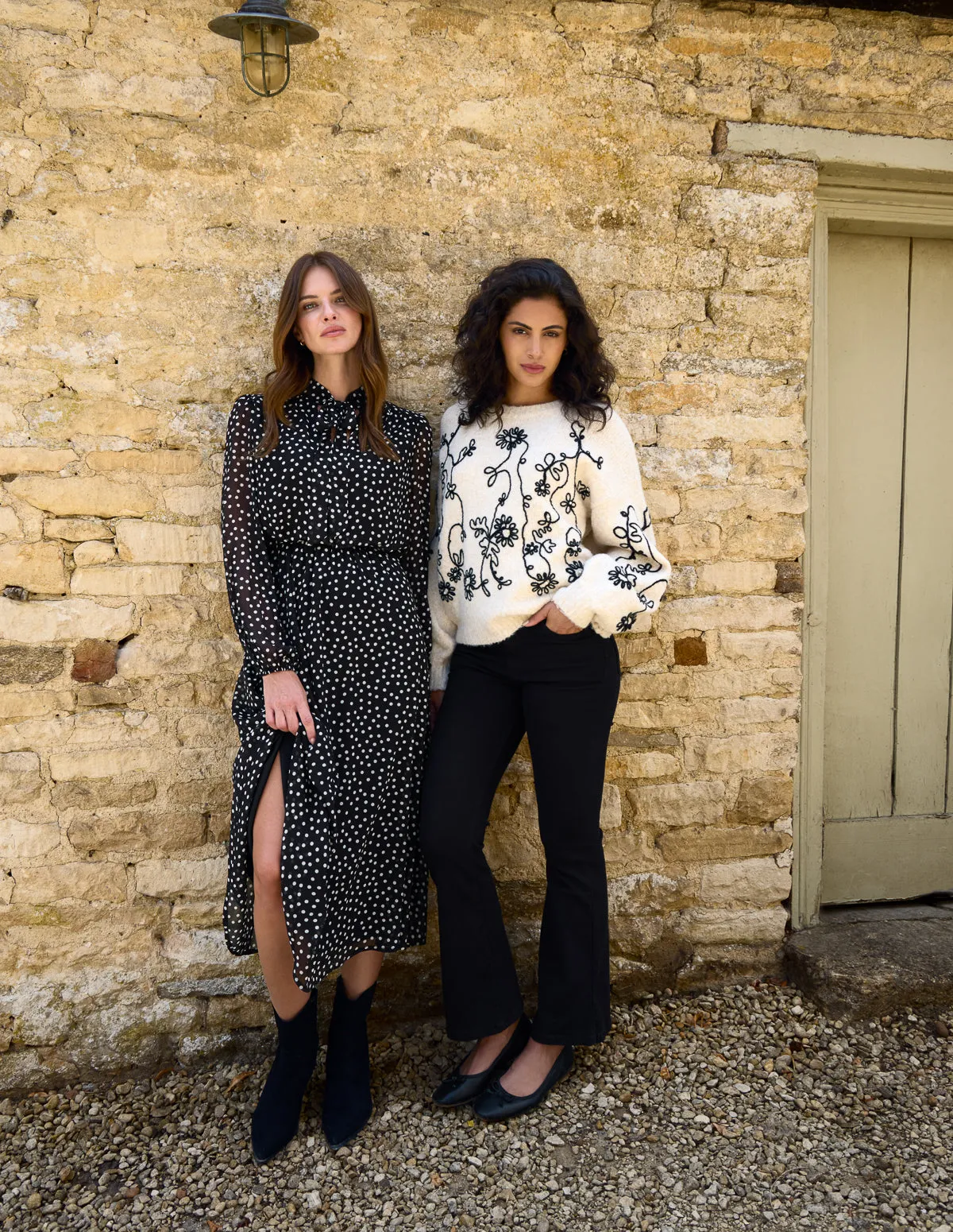 Polka Dot Tie Neck Midi Dress sold by Blue Vanilla product image thumbnail 2