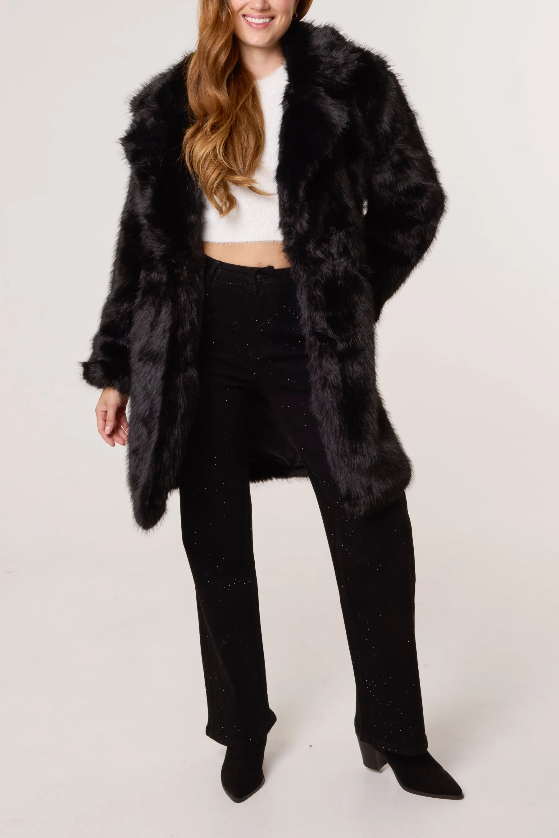 Faux Fur Long Coat sold by Blue Vanilla product image thumbnail 3