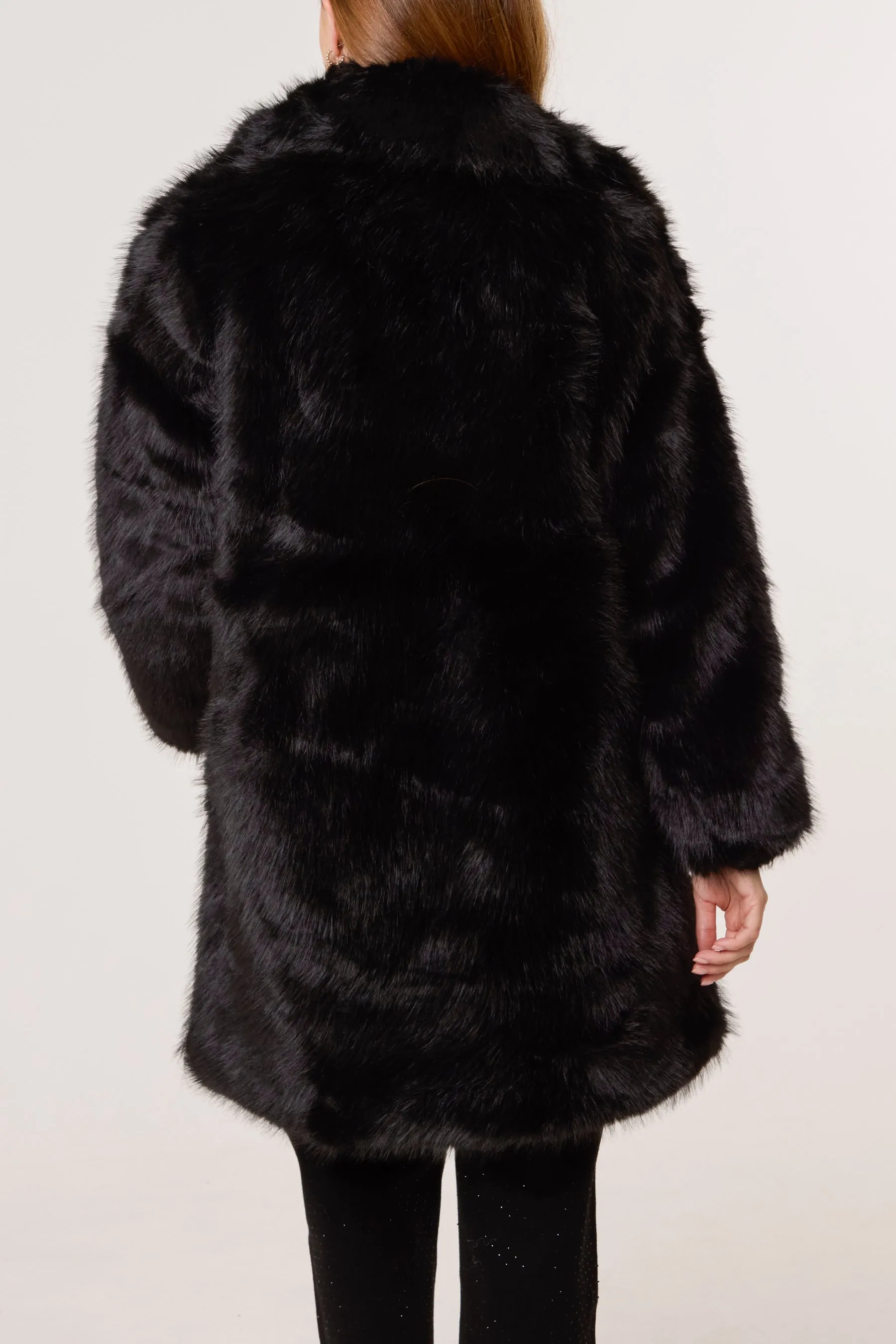 Faux Fur Long Coat sold by Blue Vanilla product image thumbnail 4