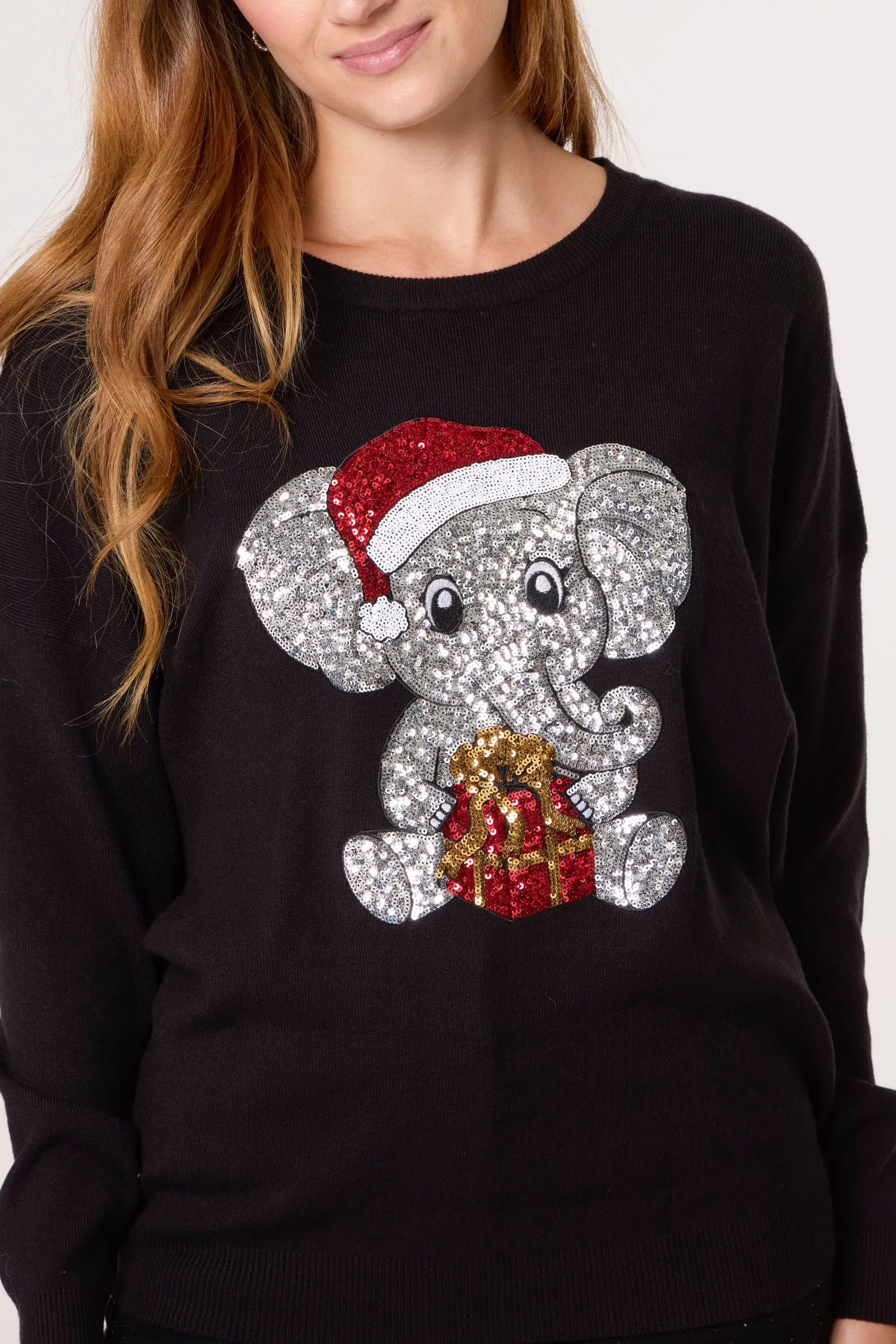 Christmas Sequin Elephant Jumper sold by Blue Vanilla product image thumbnail 2