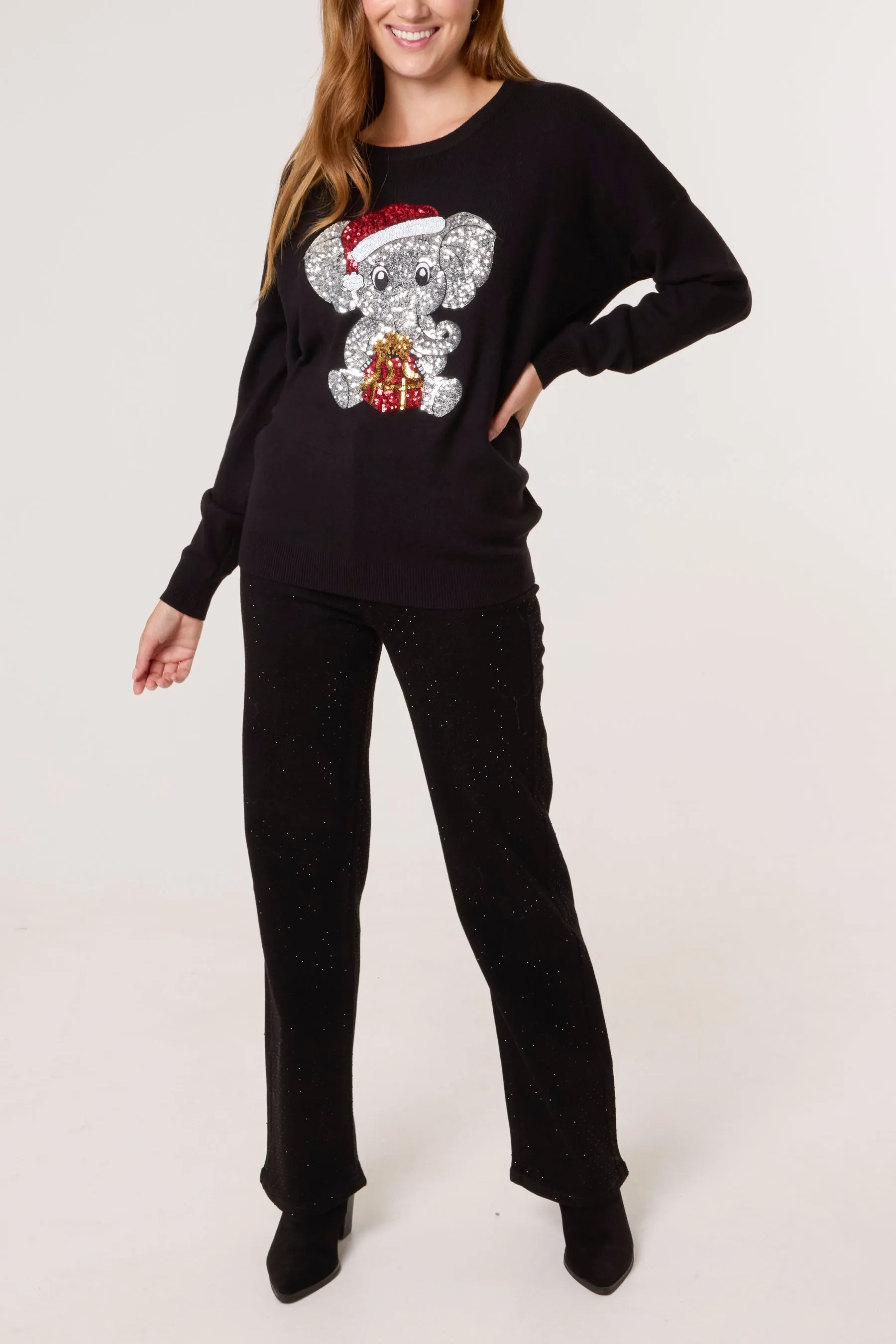 Christmas Sequin Elephant Jumper sold by Blue Vanilla product image thumbnail 3