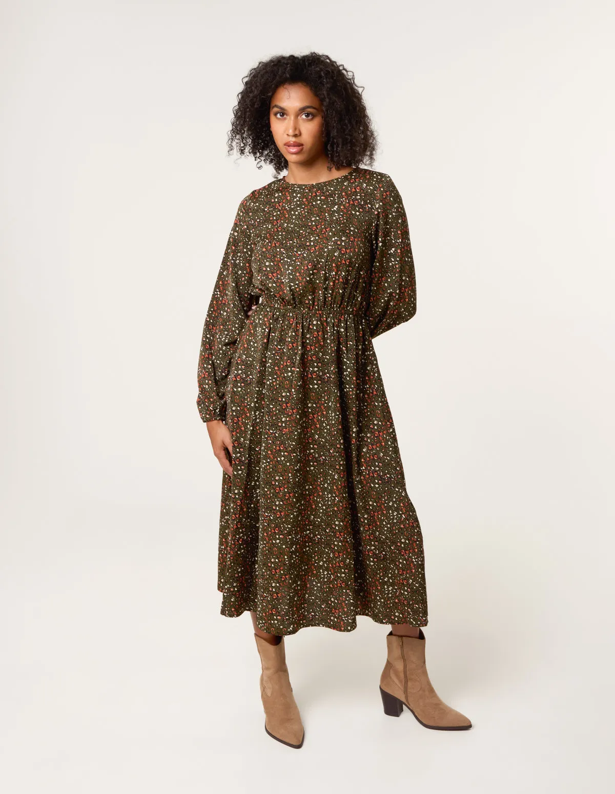 Animal Print Midi Dress sold by Blue Vanilla