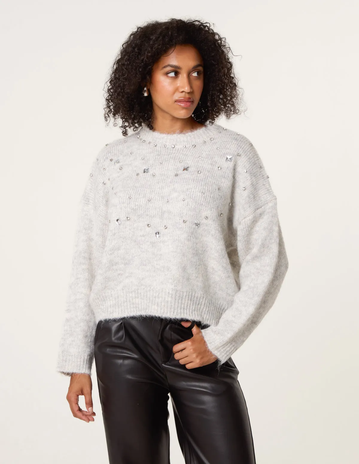 Diamante Round Neck Jumper sold by Blue Vanilla product image thumbnail 2