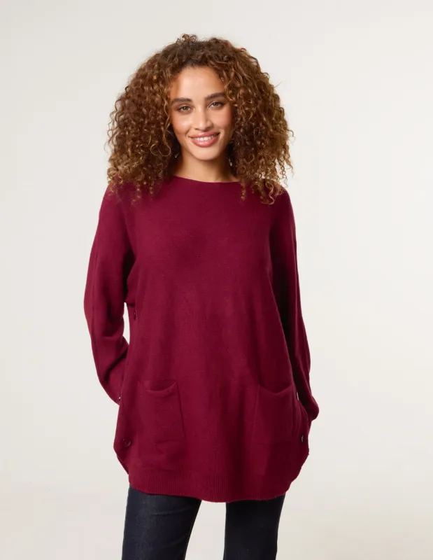 Pocket Slash Neck Jumper sold by Blue Vanilla