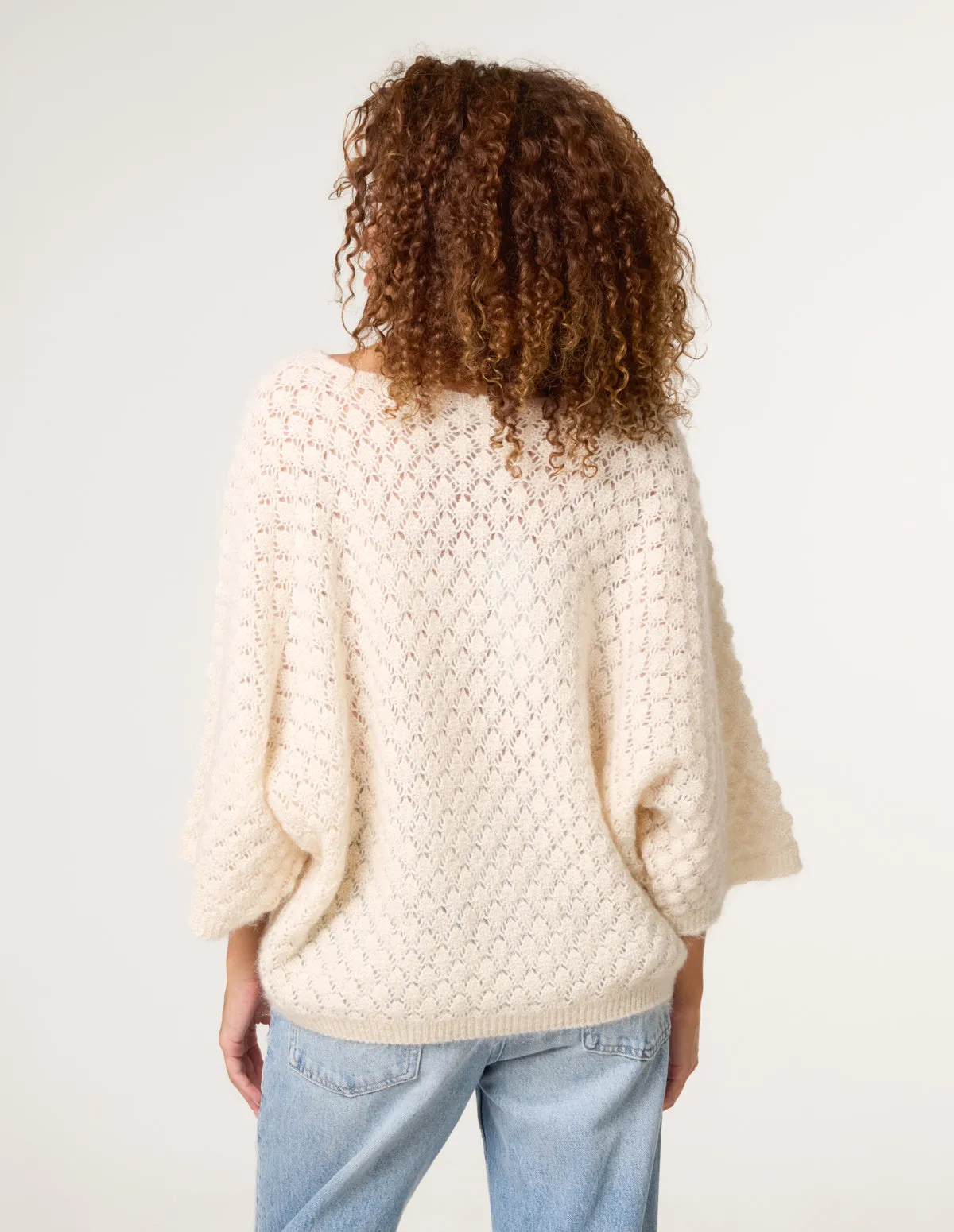 Pointelle Knit Batwing Jumper sold by Blue Vanilla product image thumbnail 4