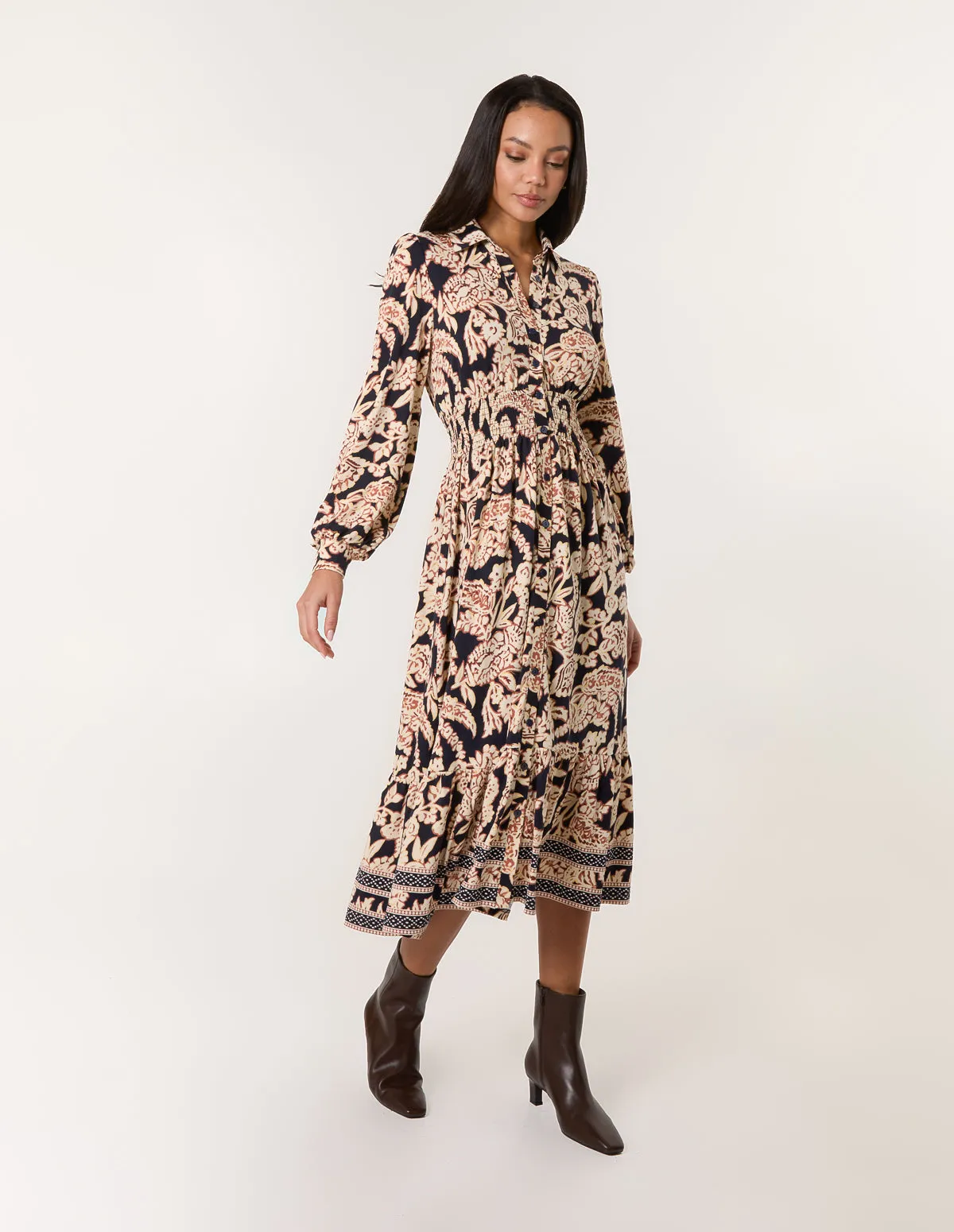Border Print Shirt Dress sold by Blue Vanilla product image thumbnail 3