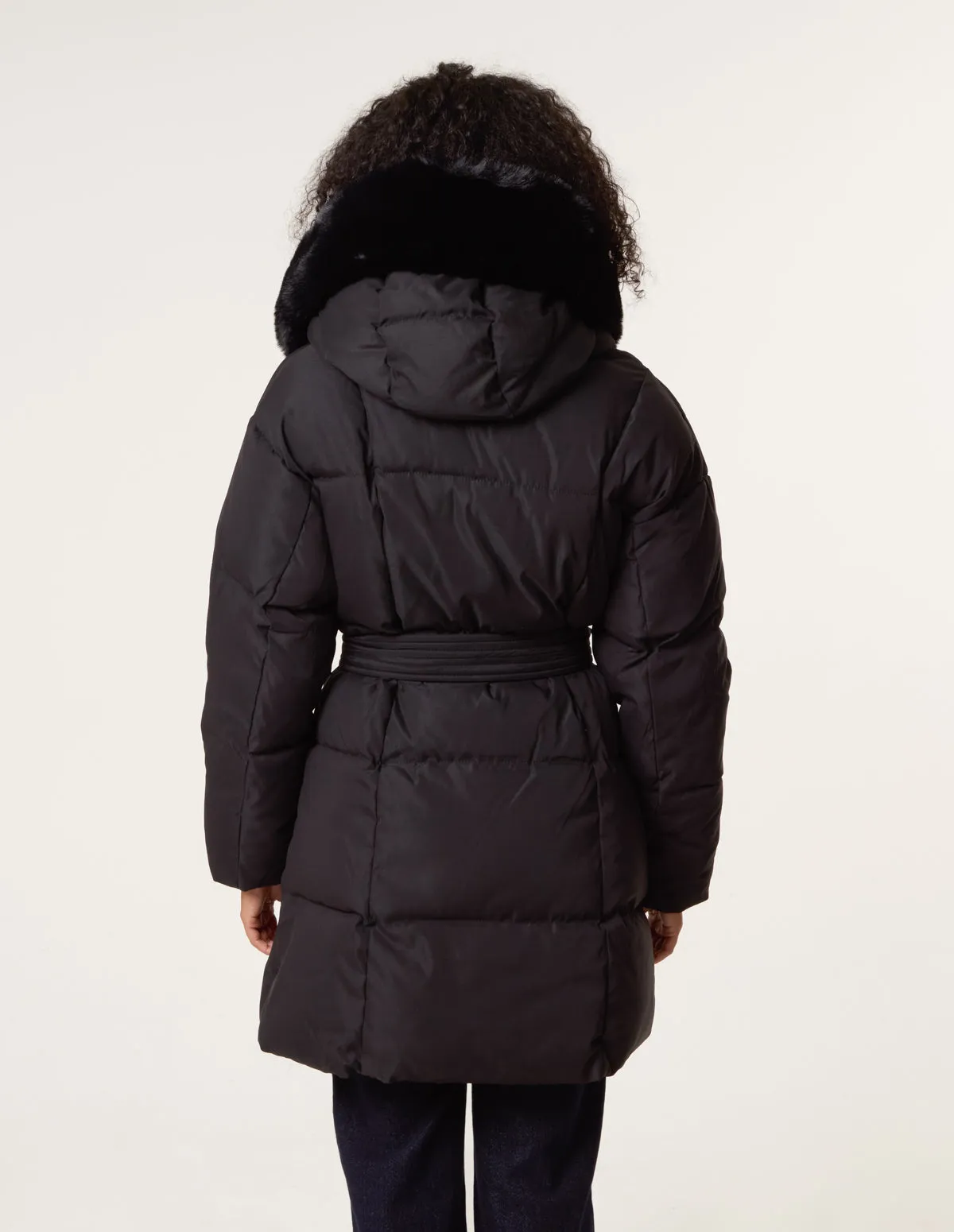 Faux Fur Hood Puffer Coat sold by Blue Vanilla product image thumbnail 4