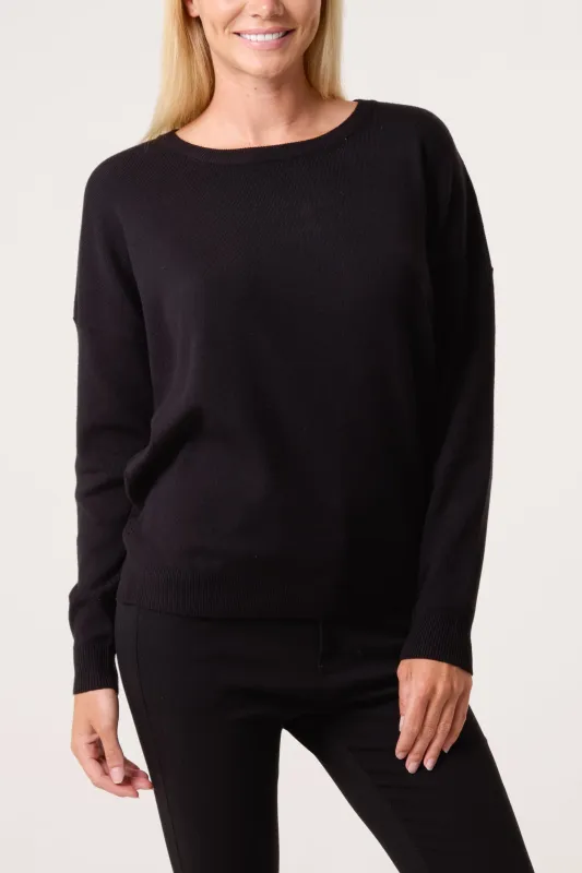 Plain Crew Neck Jumper sold by Blue Vanilla