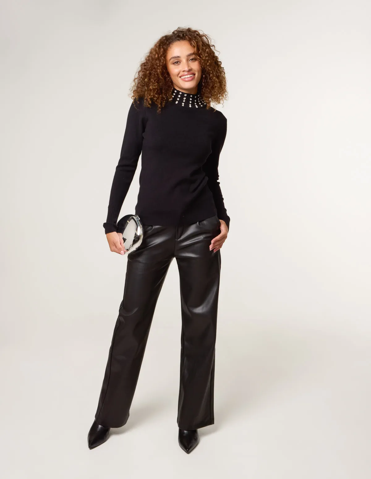 High Neck Diamante Detailed Jumper sold by Blue Vanilla