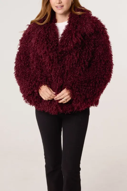 Shaggy Textured Fur Coat made by Blue Vanilla