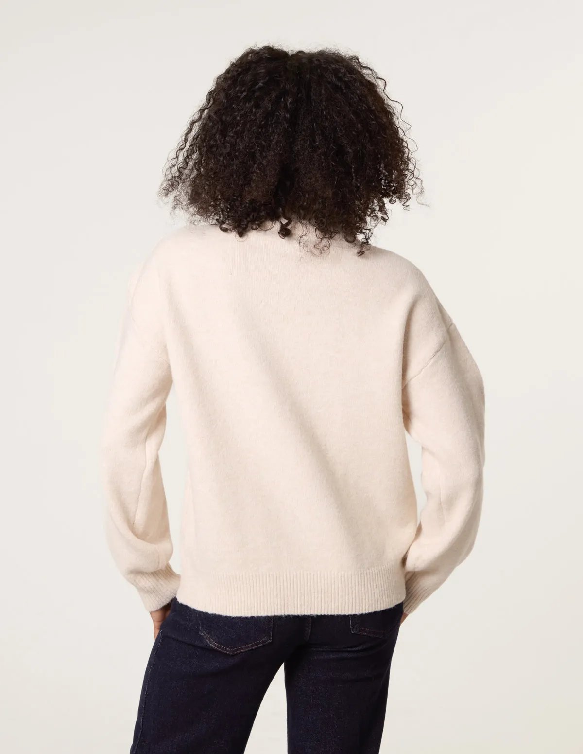 Turtle Neck Shoulder Brooch Detailed Jumper sold by Blue Vanilla product image thumbnail 4