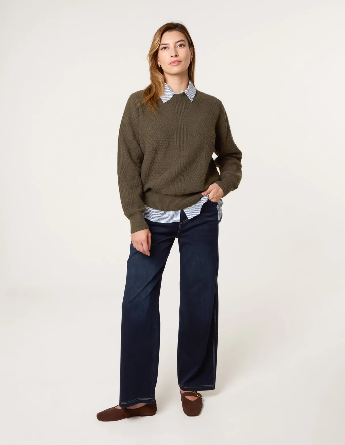 Argyle Texture Knit Jumper sold by Blue Vanilla product image thumbnail 2