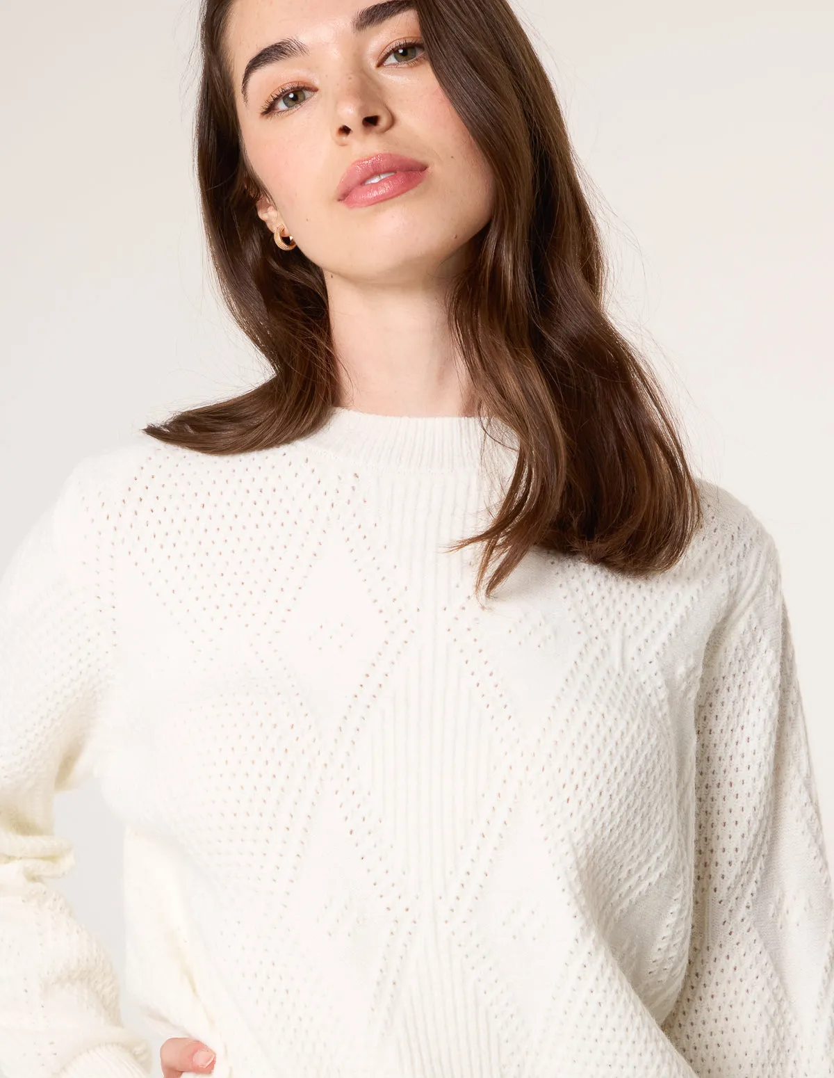 Argyle Texture Knit Jumper sold by Blue Vanilla product image thumbnail 2