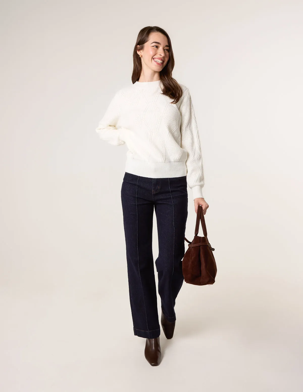 Argyle Texture Knit Jumper sold by Blue Vanilla product image thumbnail 3