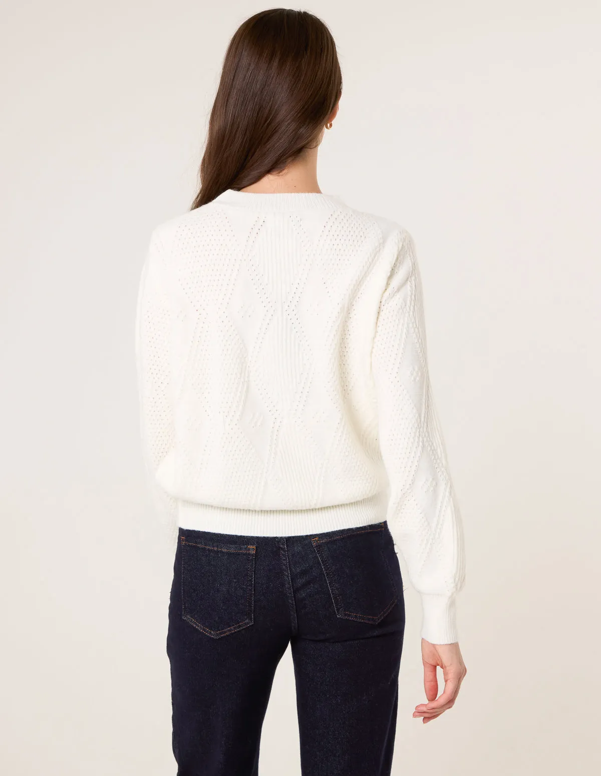 Argyle Texture Knit Jumper sold by Blue Vanilla product image thumbnail 4