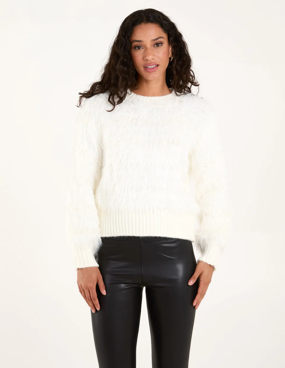 Fluffy Contrast Stripe Jumper sold by Blue Vanilla