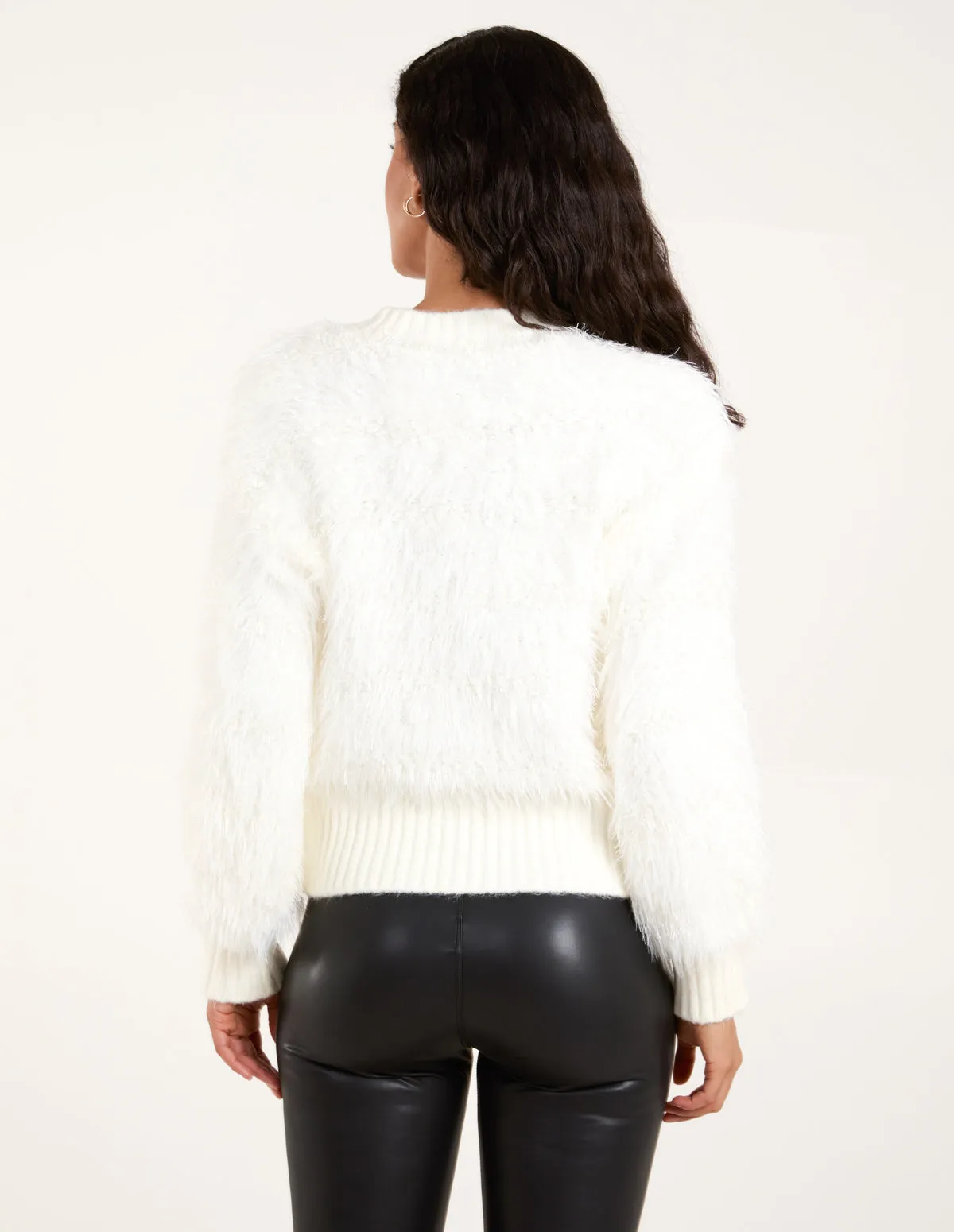 Fluffy Contrast Stripe Jumper sold by Blue Vanilla product image thumbnail 4