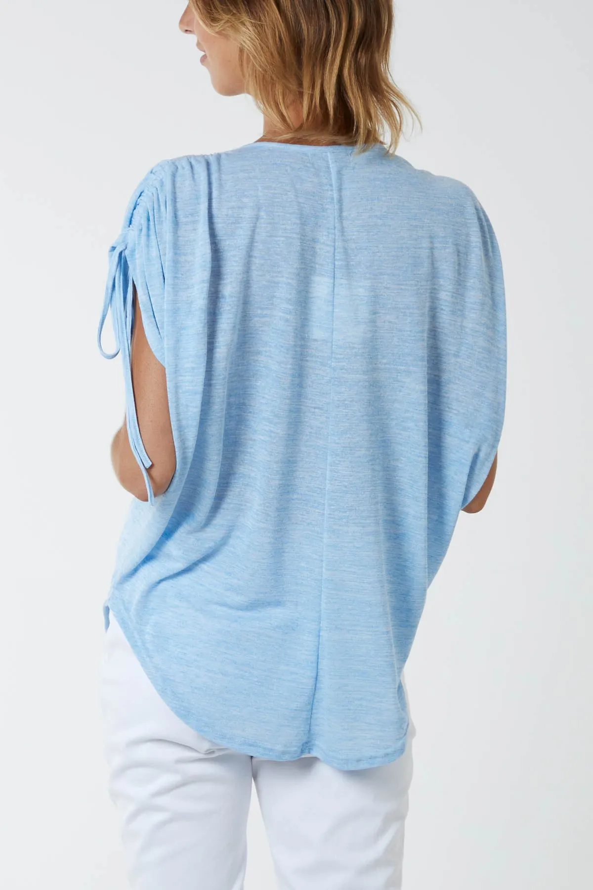 Front Zipper Shoulder Drawstring Top sold by Blue Vanilla product image thumbnail 4