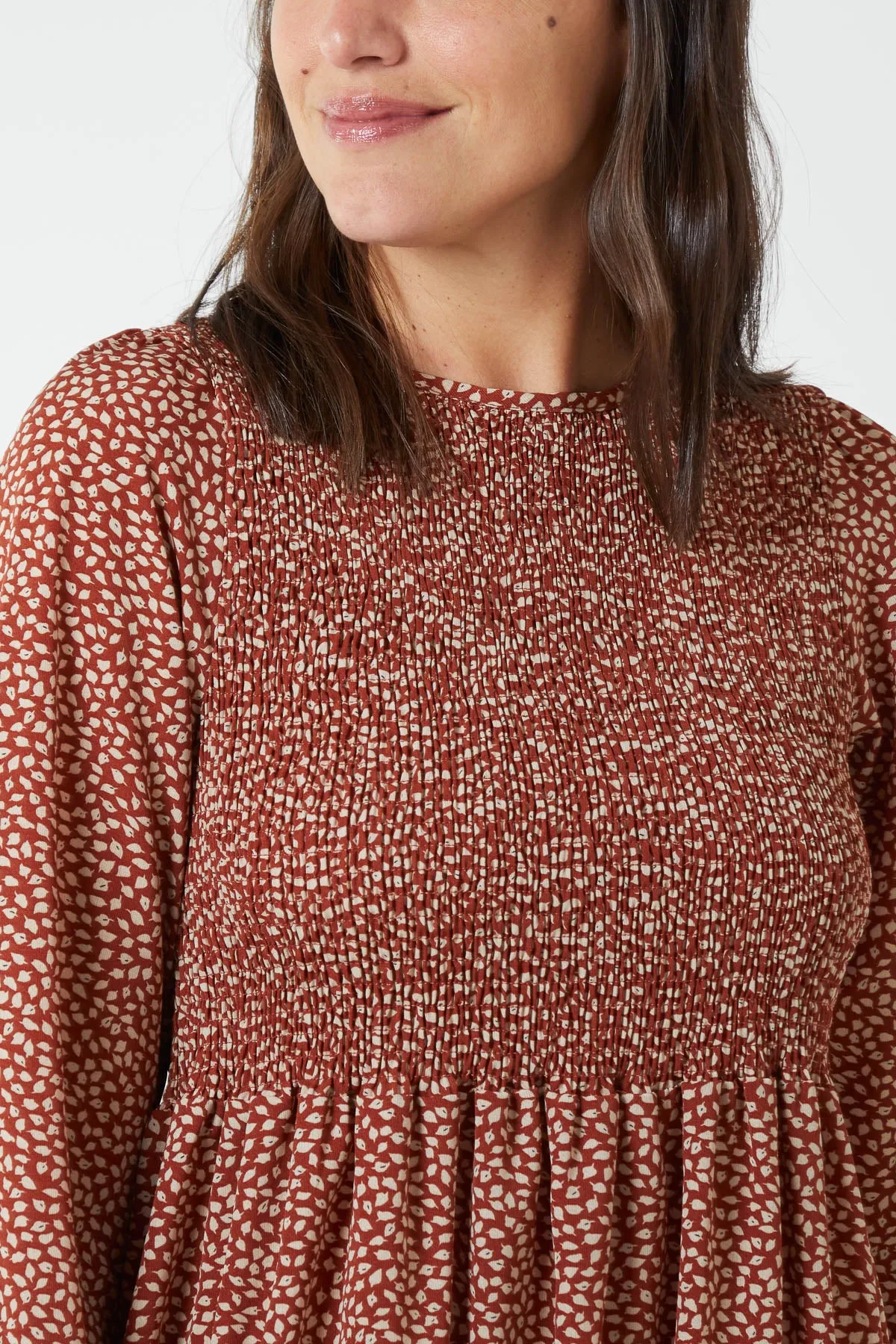 Floral Long Sleeve Tiered Dress sold by Blue Vanilla product image thumbnail 2