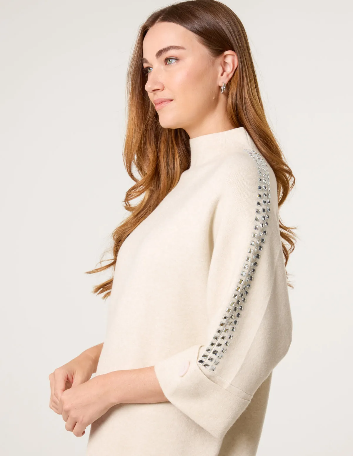 Square High Neck Rhinestone Jumper sold by Blue Vanilla product image thumbnail 3