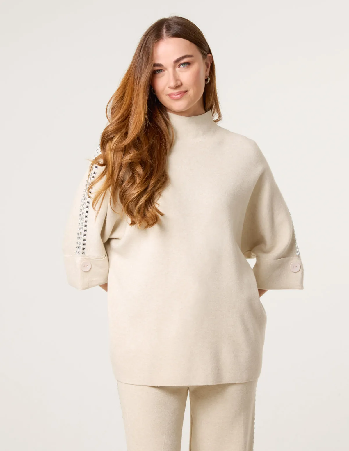 Square High Neck Rhinestone Jumper sold by Blue Vanilla product image thumbnail 2