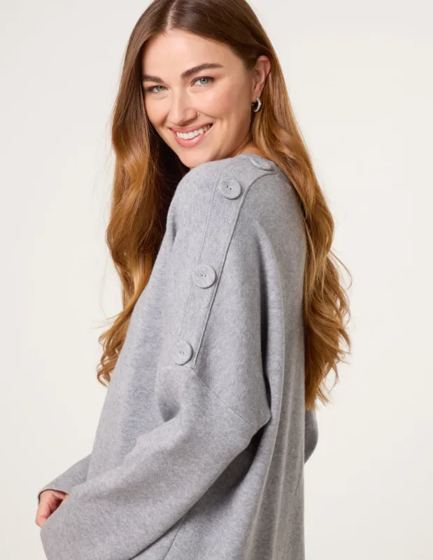 V Neck Button Jumper sold by Blue Vanilla