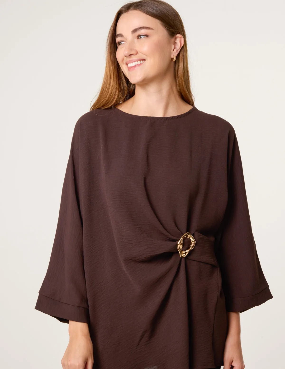 Detail Side Gathered Blouse sold by Blue Vanilla product image thumbnail 3