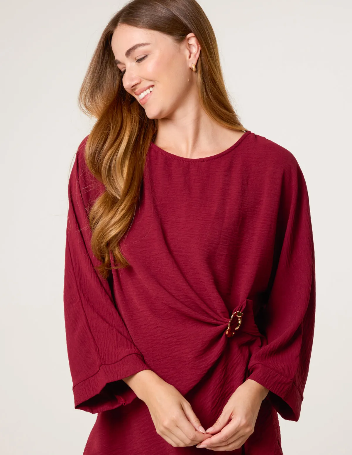 Detail Side Gathered Blouse sold by Blue Vanilla product image thumbnail 3