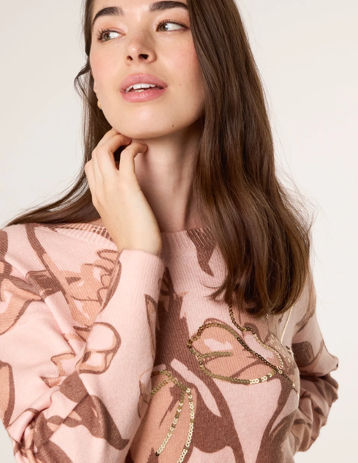 Flower Sequin Detailed Jumper sold by Blue Vanilla product image thumbnail 3