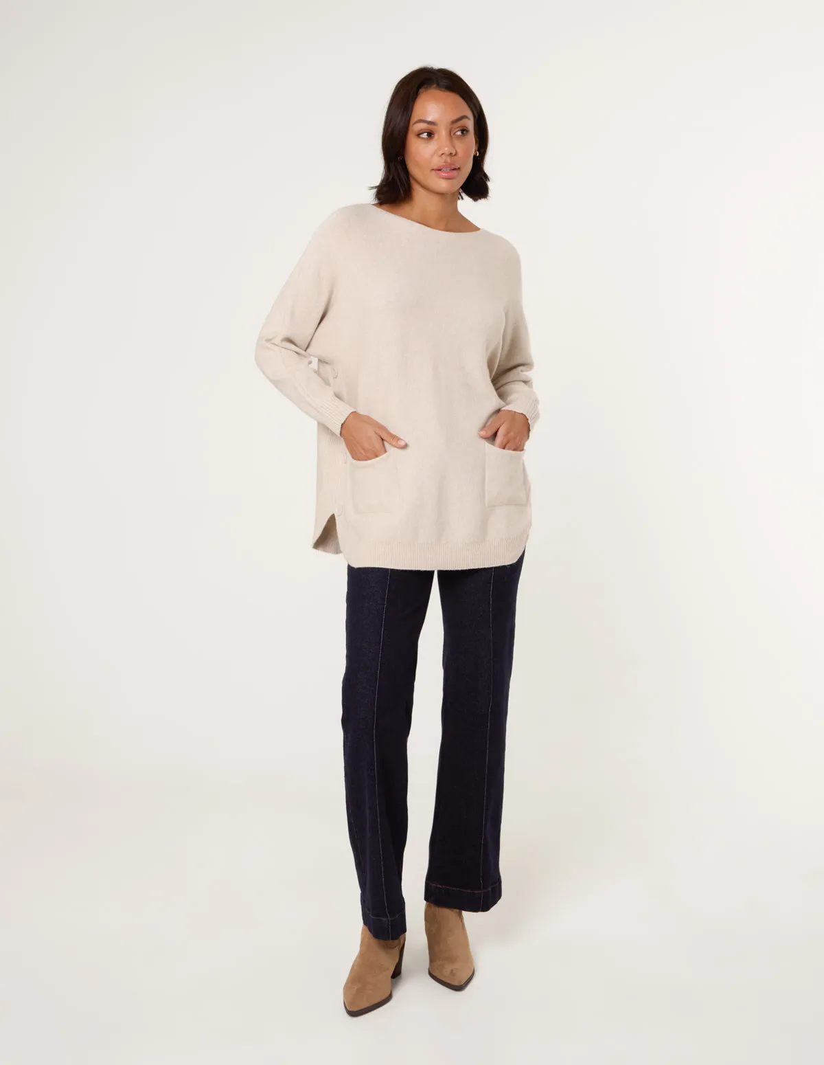Pocket Slash Scoop Neck Jumper sold by Blue Vanilla product image thumbnail 3