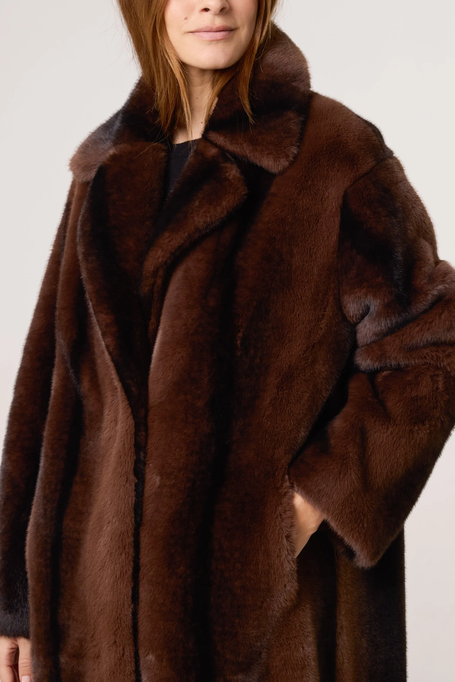 Faux Fur Midi Coat sold by Blue Vanilla