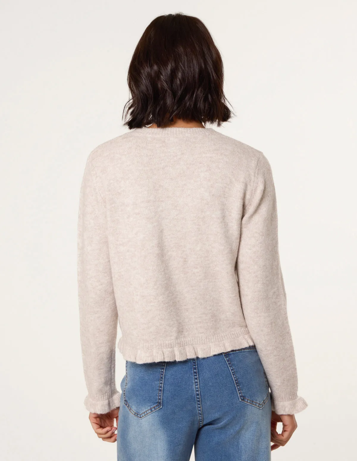 Cardigan With Ruffle Trim sold by Blue Vanilla product image thumbnail 4