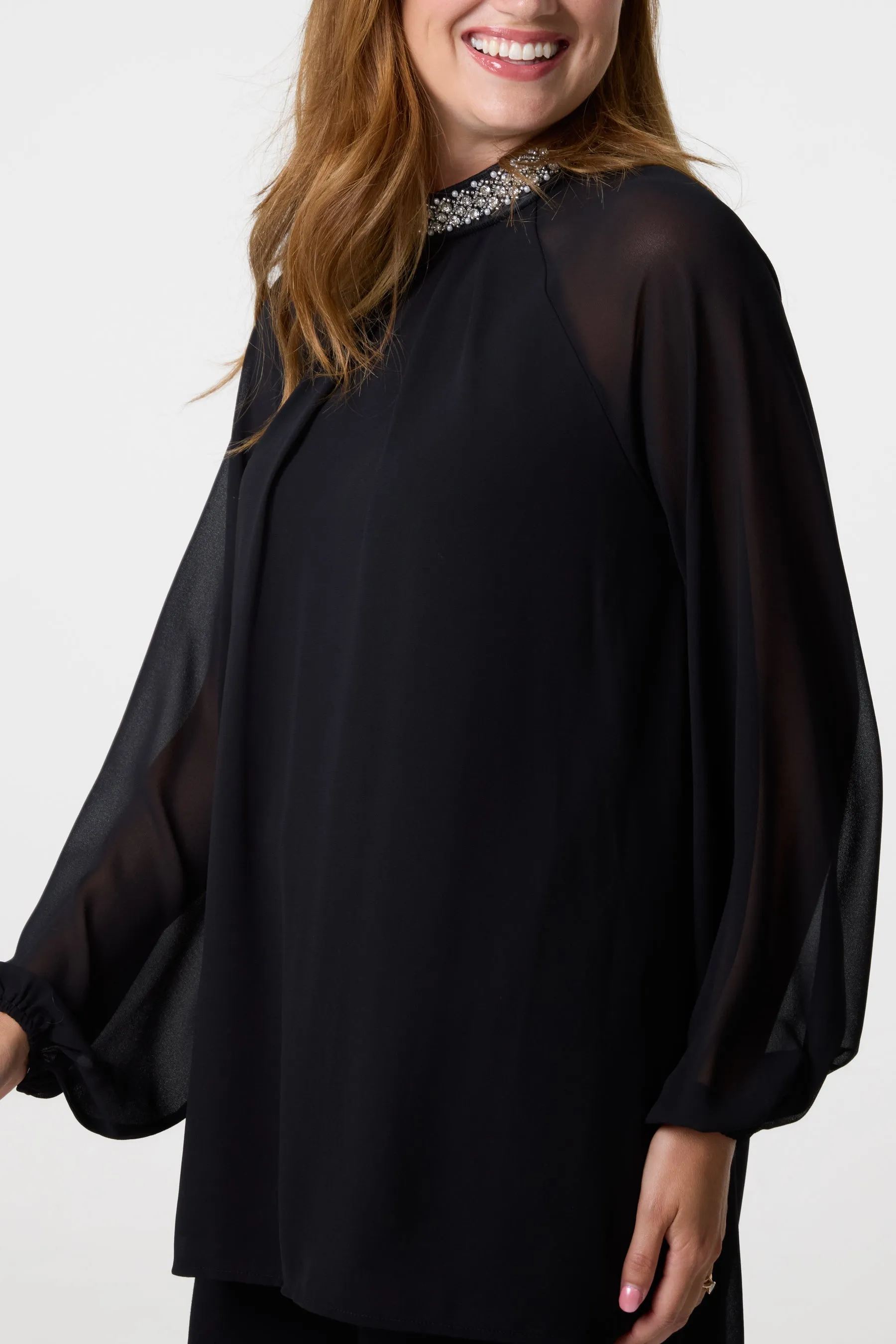 Embellished Collar Tunic Top sold by Blue Vanilla product image thumbnail 3