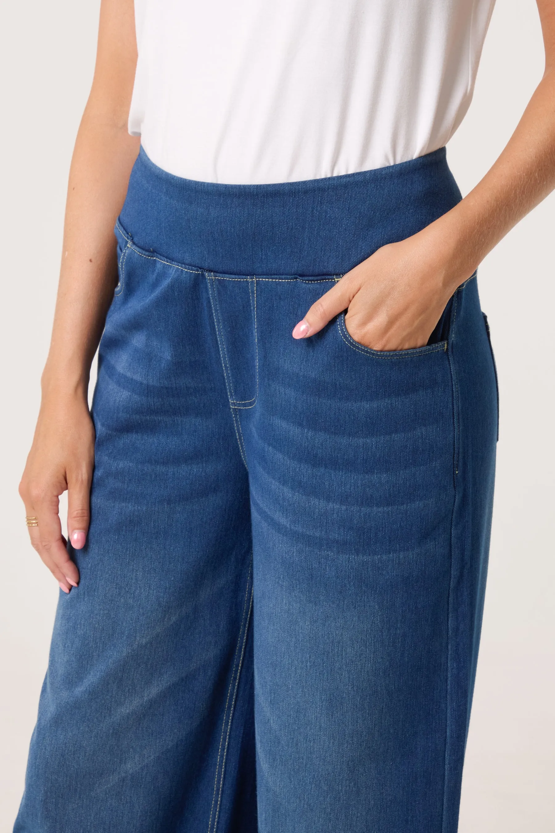 Elasticated Washed Jeans sold by Blue Vanilla product image thumbnail 4