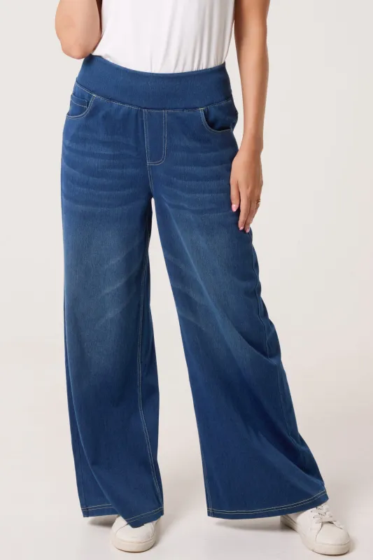 Elasticated Washed Jeans sold by Blue Vanilla