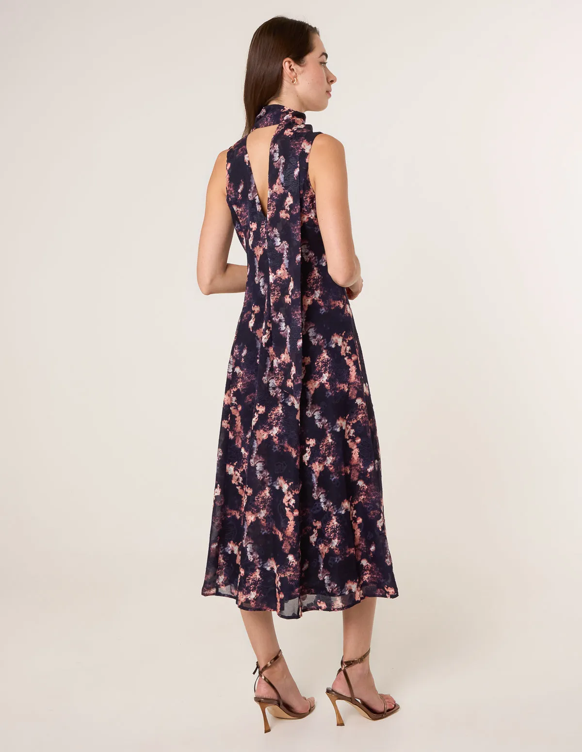 Luxe Tie V Neck Sleeveless Dress sold by Blue Vanilla product image thumbnail 5