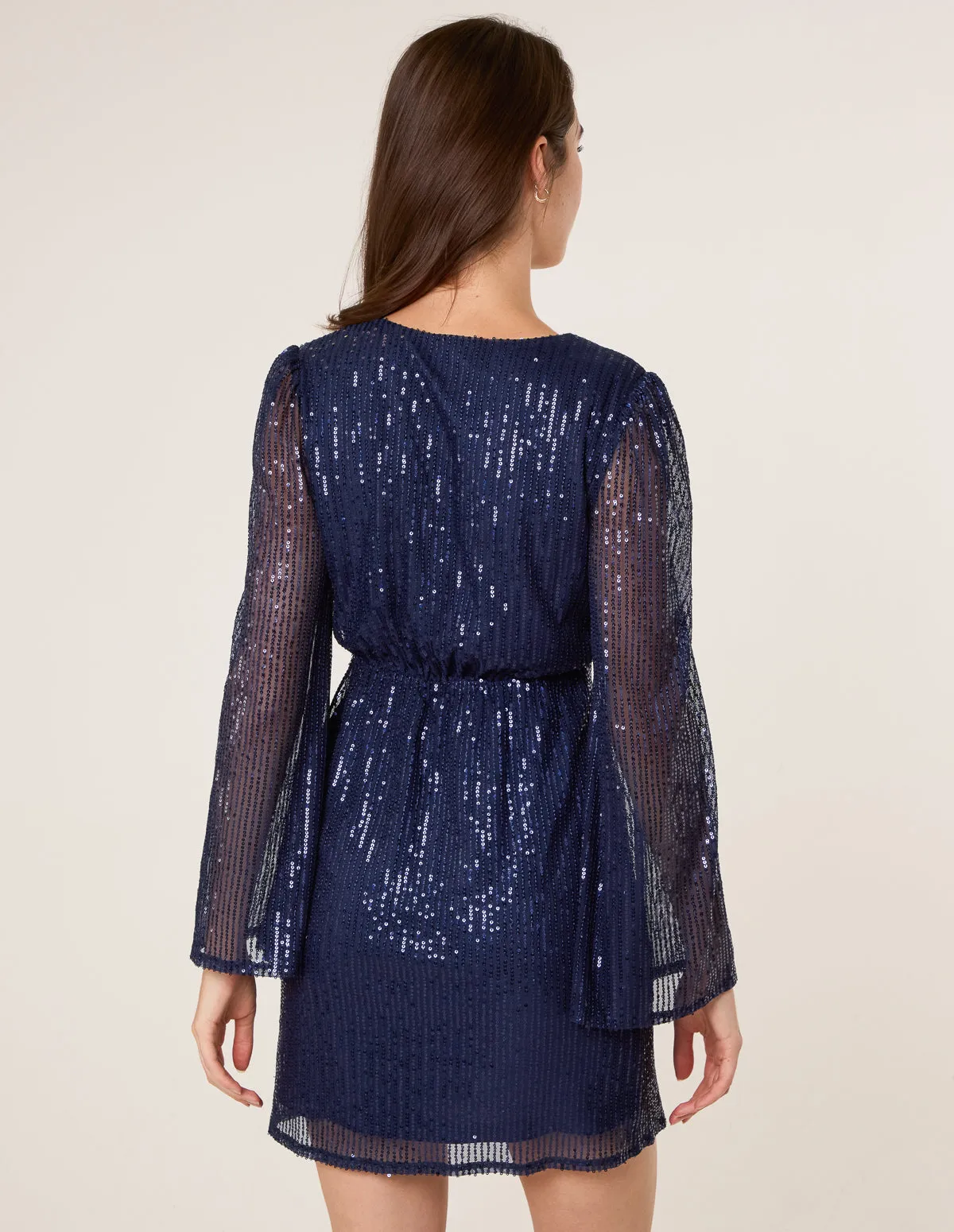 Angel Sleeve Sequin Mini Dress sold by Blue Vanilla product image thumbnail 5