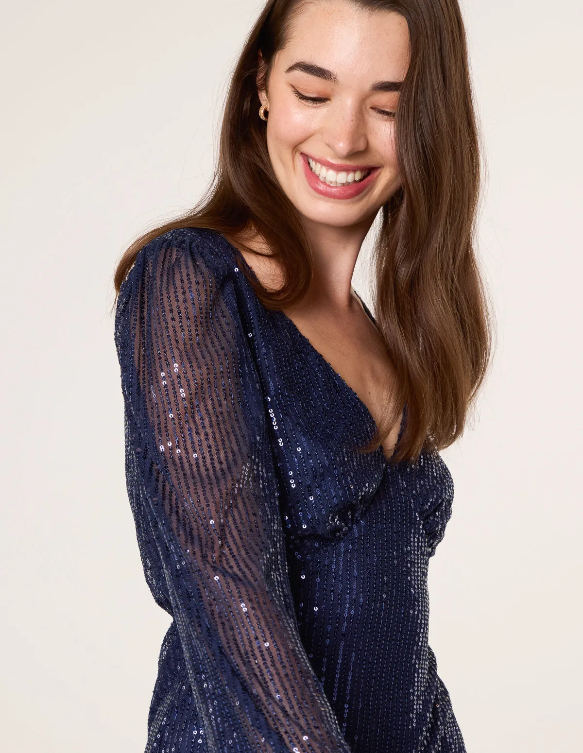 Angel Sleeve Sequin Mini Dress sold by Blue Vanilla product image thumbnail 2