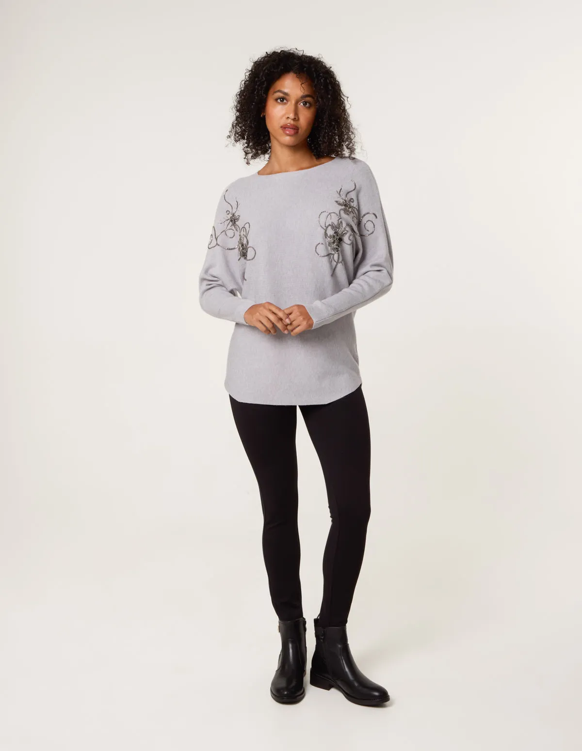 Floral Embroidered Long Sleeve Top sold by Blue Vanilla product image thumbnail 3