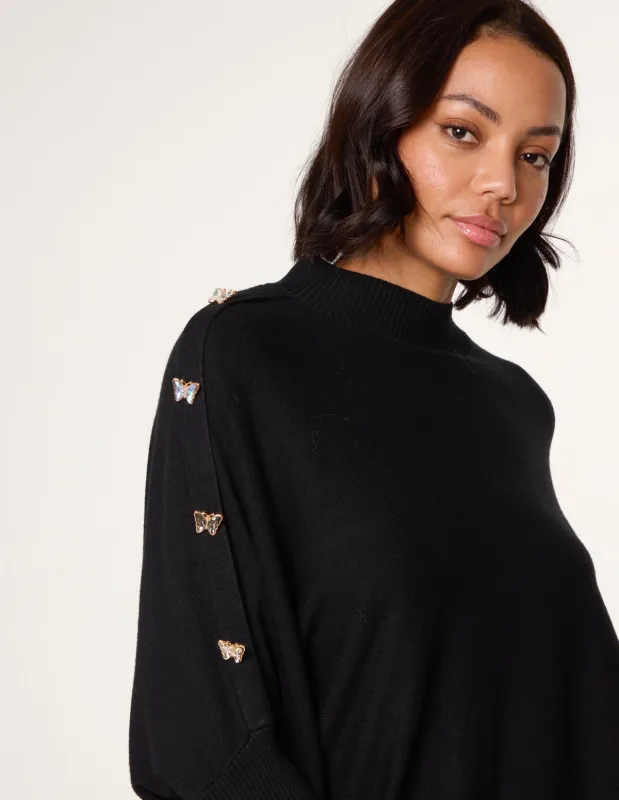 Butterfly Button Detail Jumper sold by Blue Vanilla