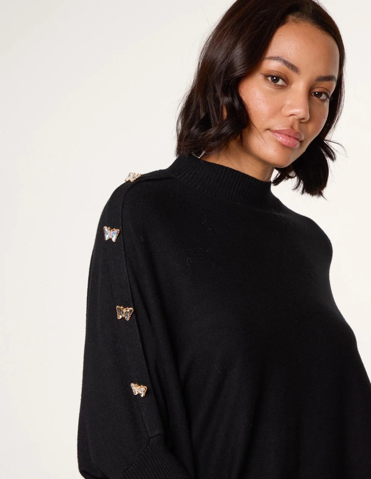 Butterfly Button Detail Jumper sold by Blue Vanilla